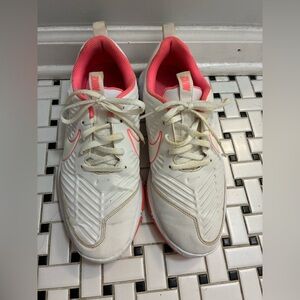 Nike Women's White and Pink Athletic Shoes
